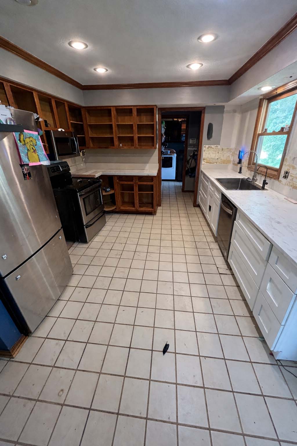 Before photo of kitchen remodel in Groveport, Ohio showing the original layout