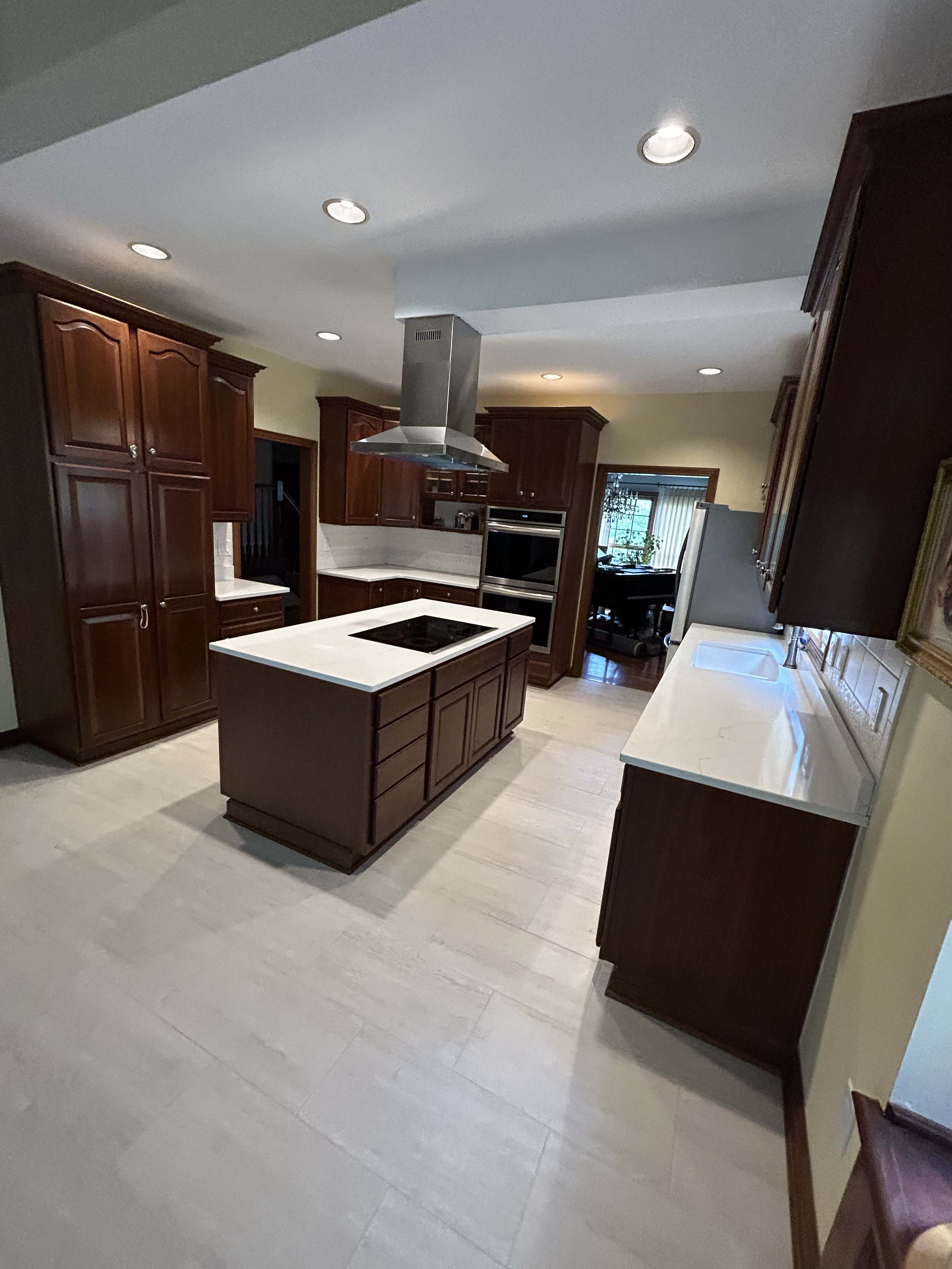Kitchen remodel in Gahanna, Ohio with updated cabinets, counters, and clean finishes